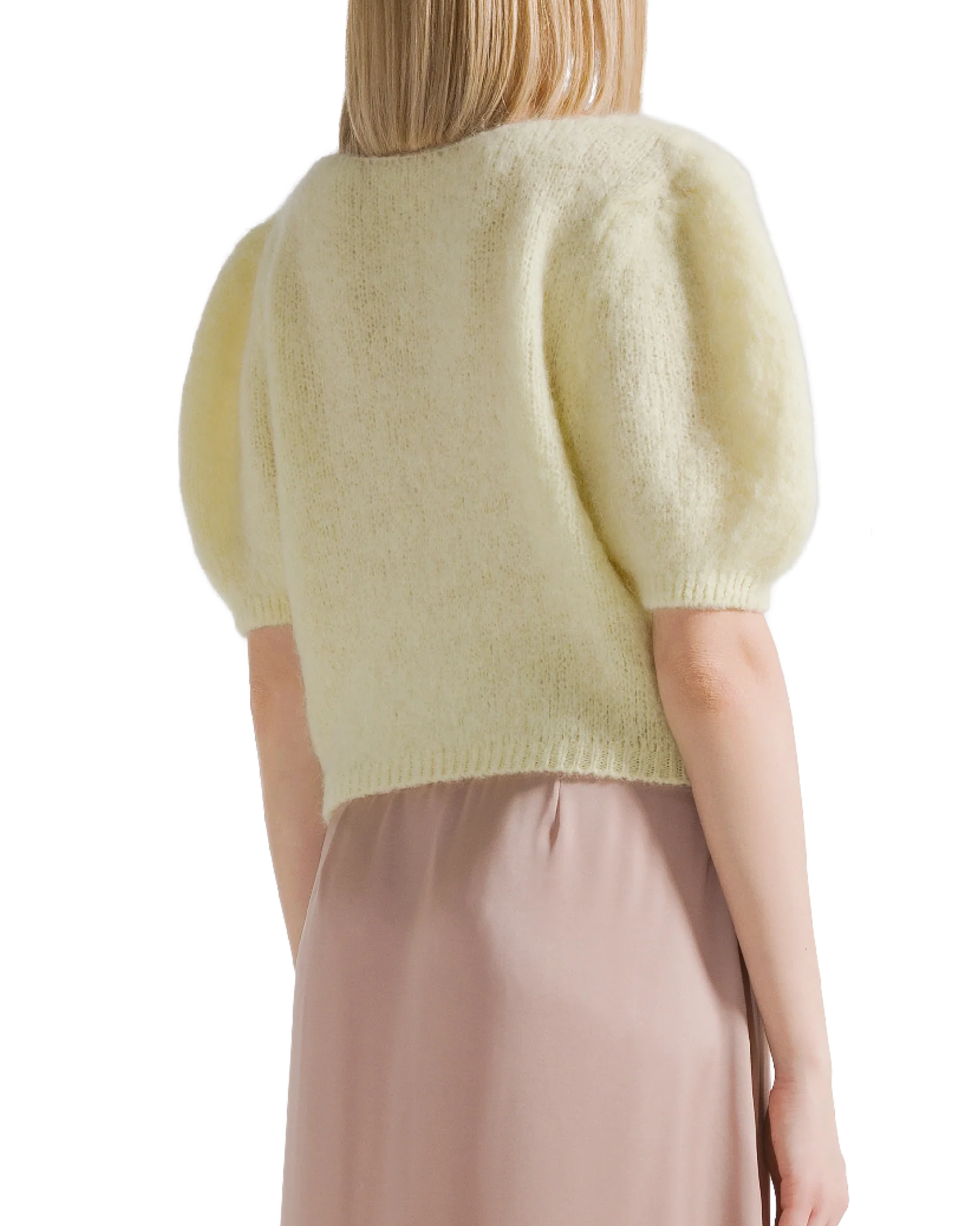 yellow knit sweater short sleeve top