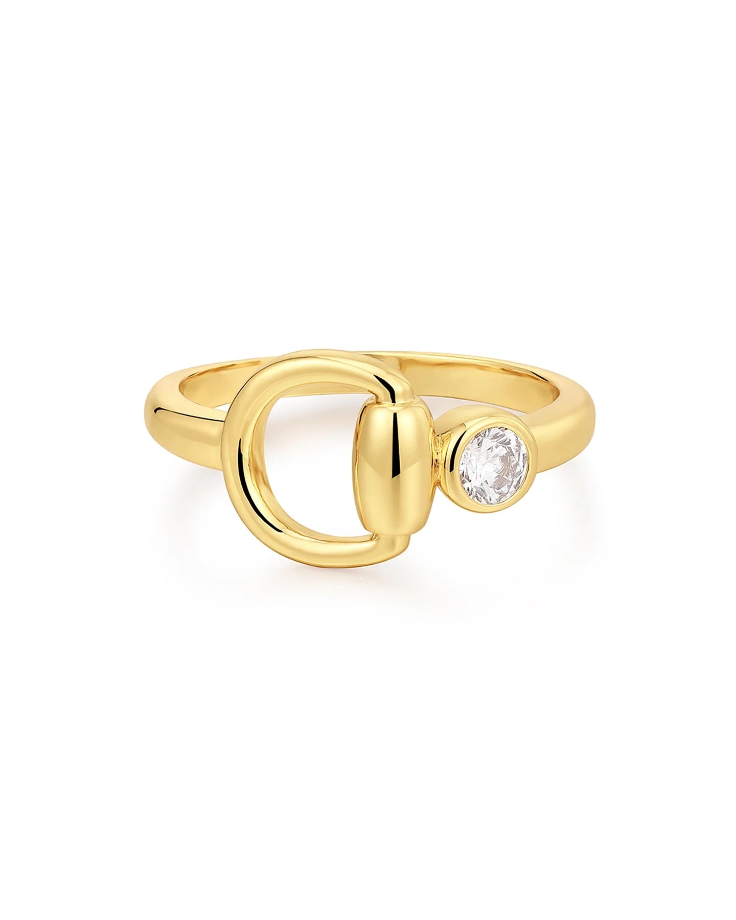 Luv AJ Horsebit Bracelet Ring in Gold