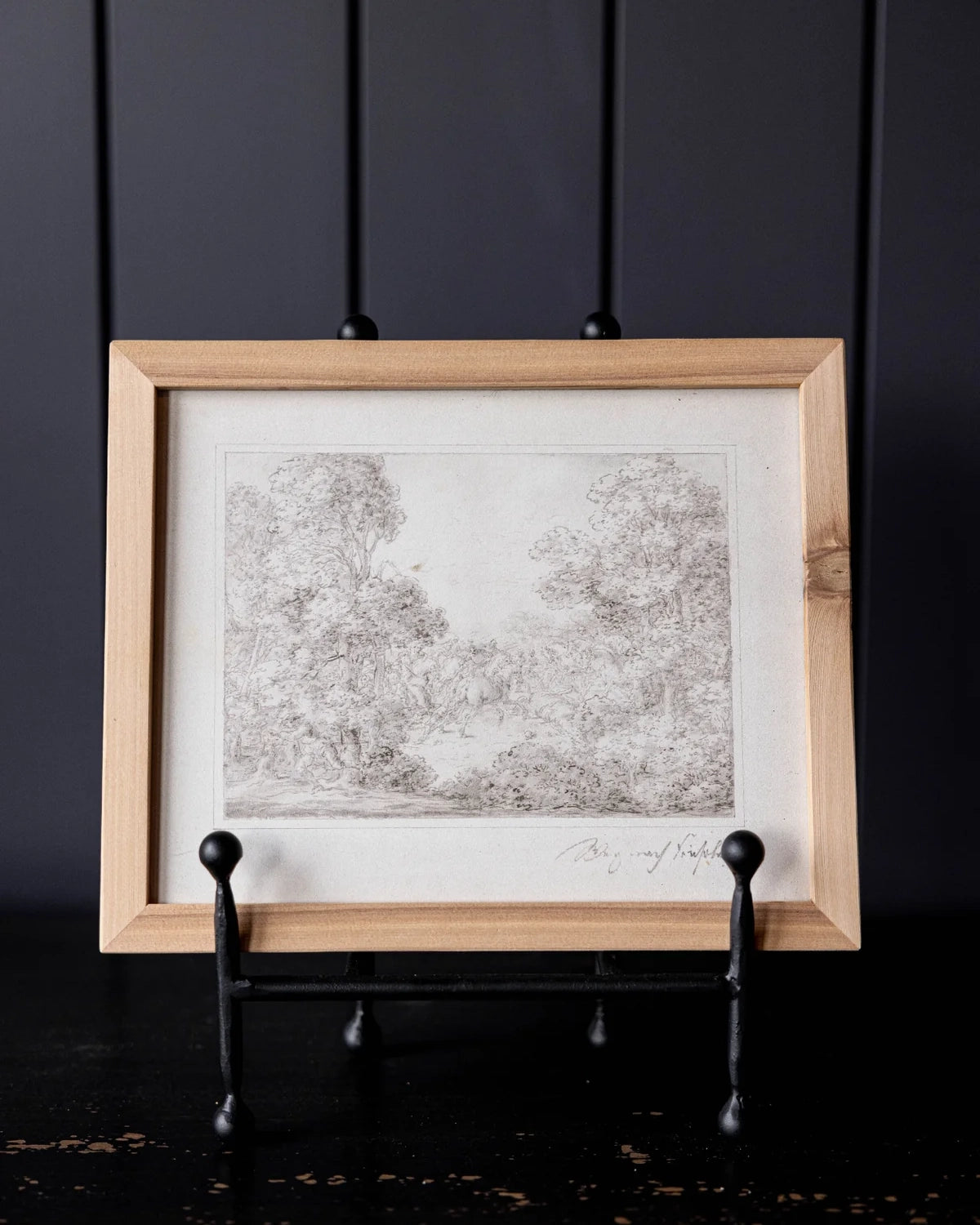 Luxe B Co Monteverde Sketch Pine Frame Artwork