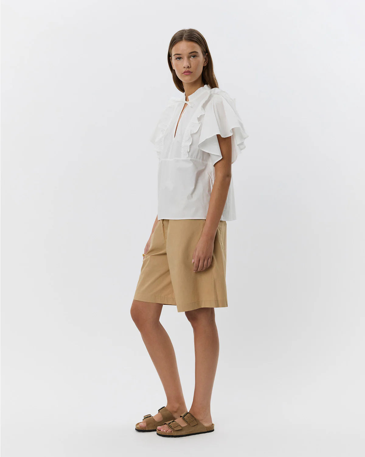 camel shorts that are knee length