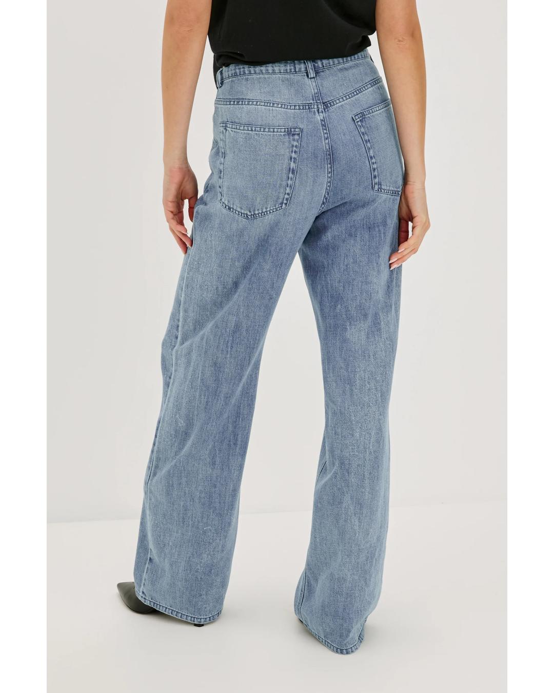 wide leg jeans with tie at the front