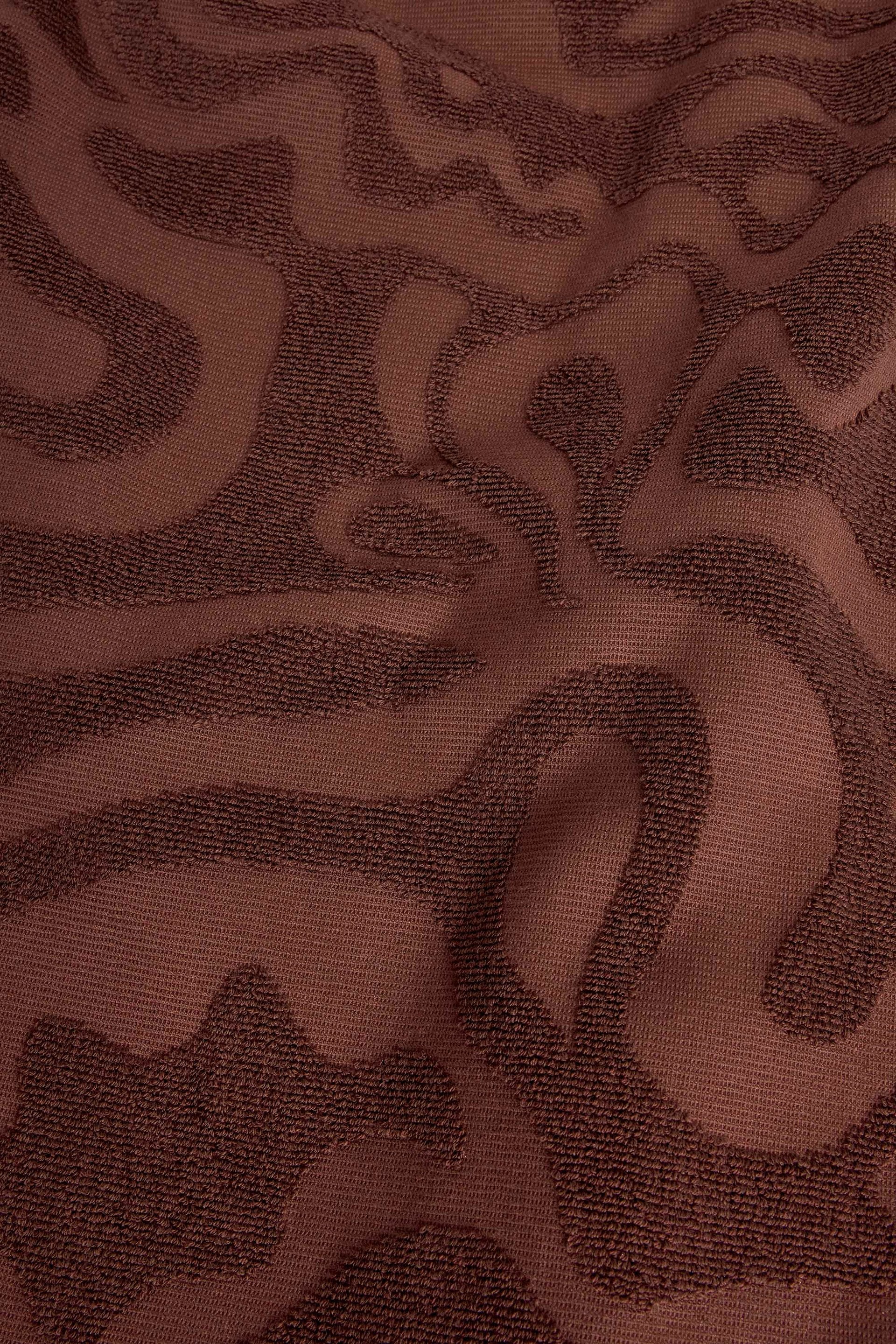 Textured Sleeveless Terry Fabric in Burgundy by OAS