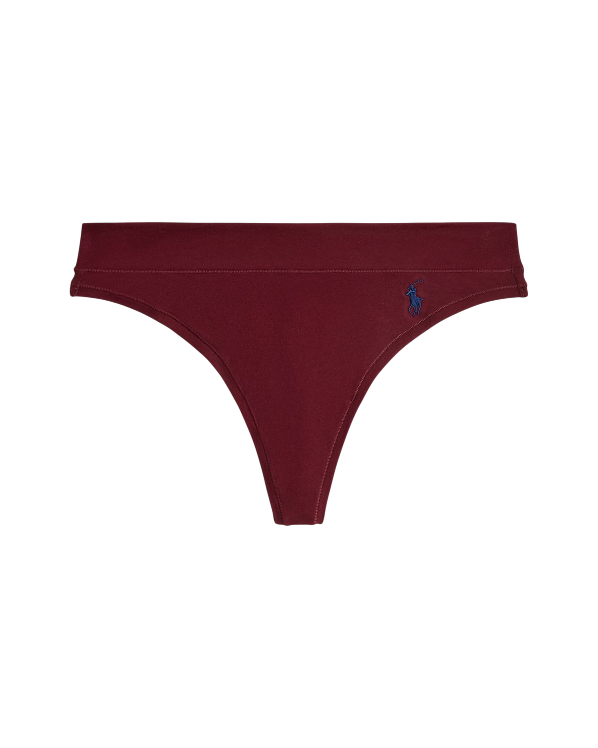 a mid rise cotton thong by polo ralph lauren in a dark burgundy colour