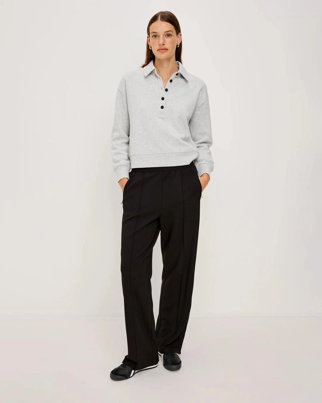 a pair of pleated black elasticated pants by Rails