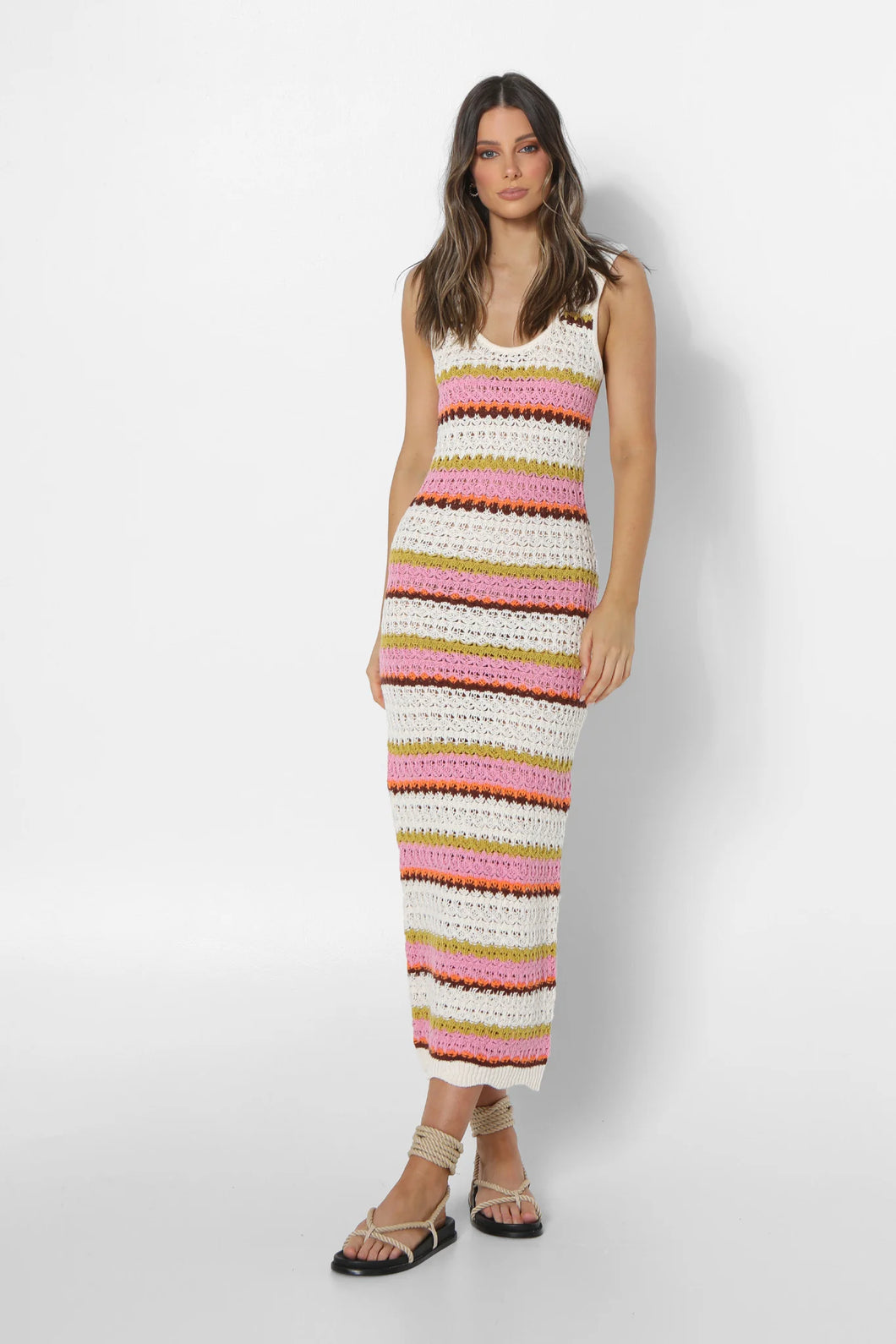 Remi Multicoloured Crochet Maxi Dress