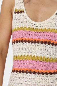 Remi Multicoloured Crochet Maxi Dress