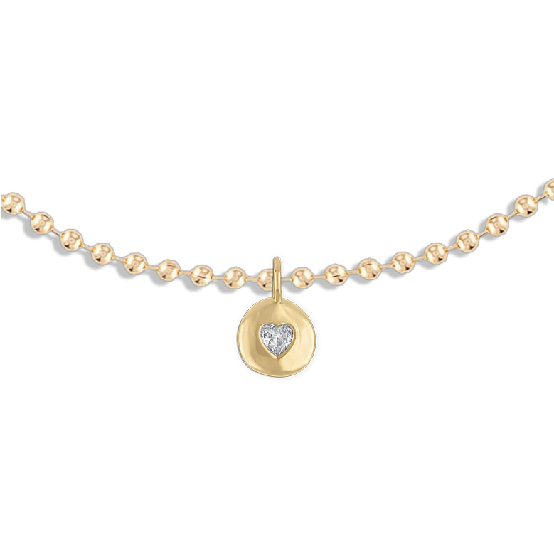 gold ball chain with a gold pendant