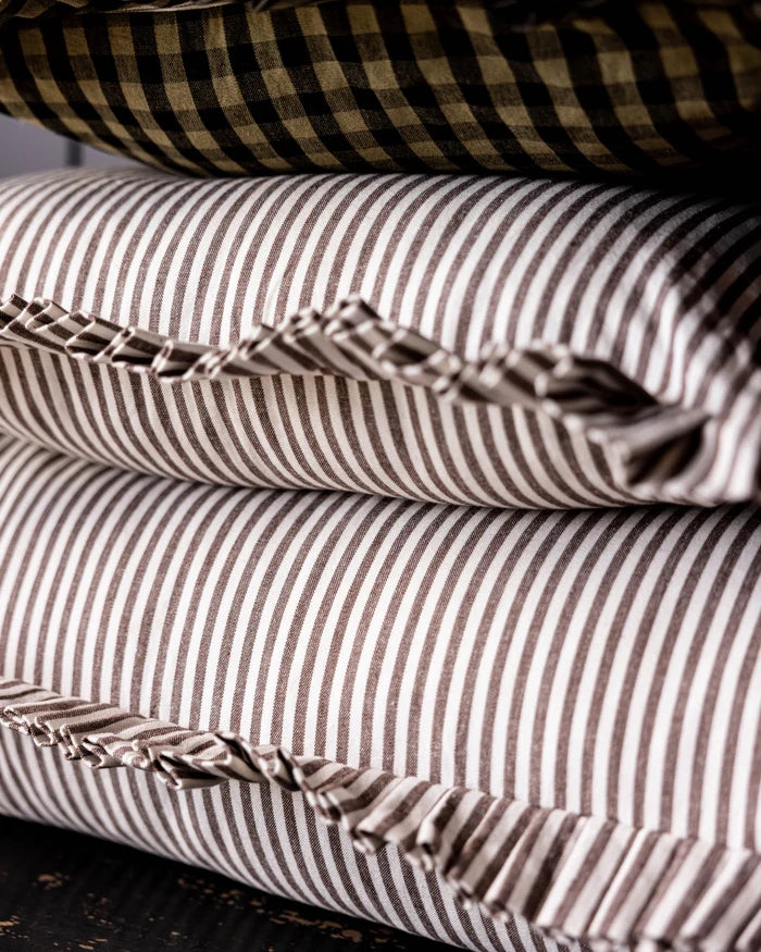 Luxe B Co Ruffle Striple Pillow Cover