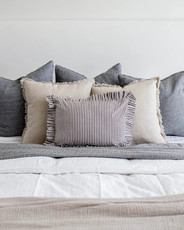Luxe B Co Ruffle Striple Pillow Cover