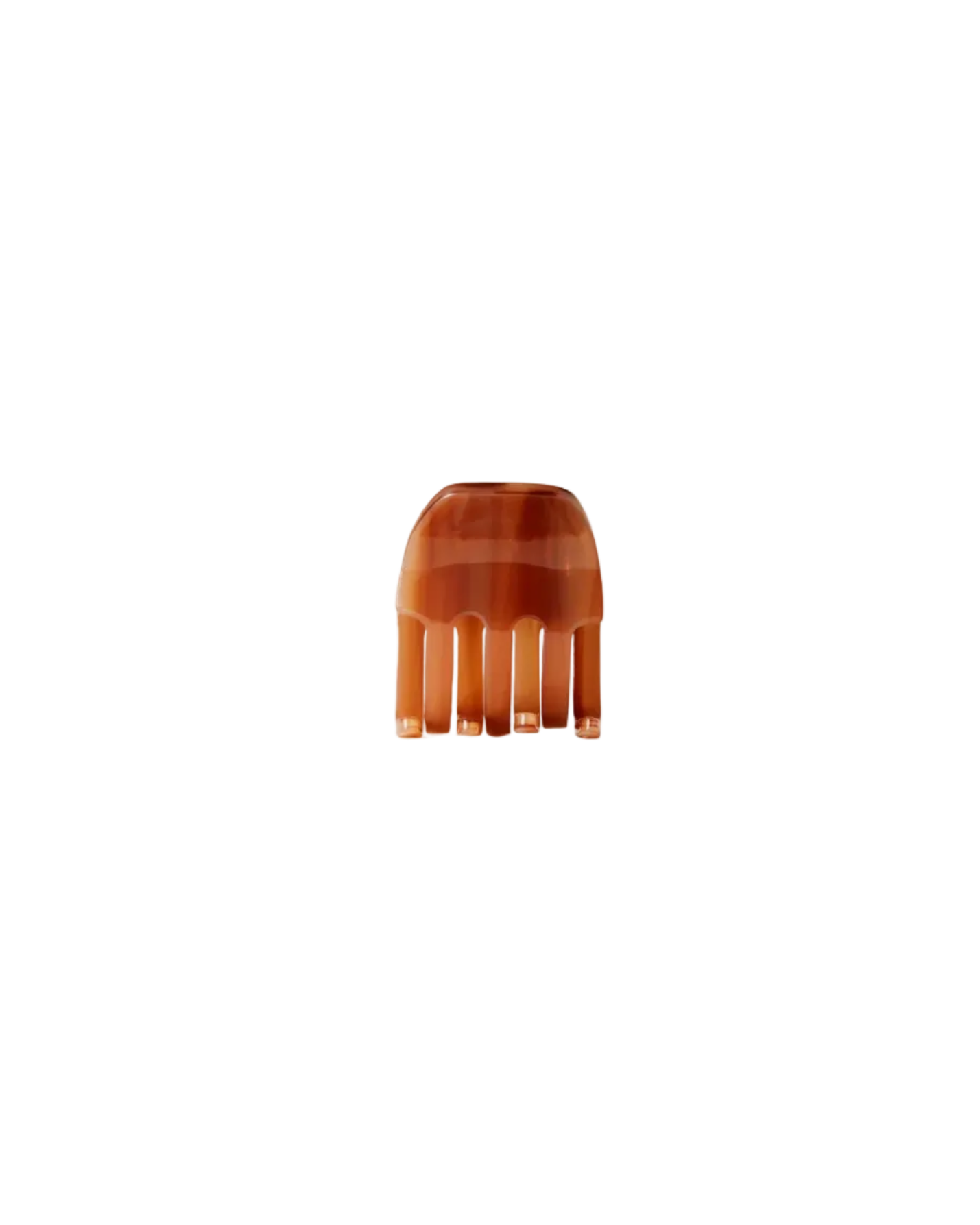 brown mini claw clip
