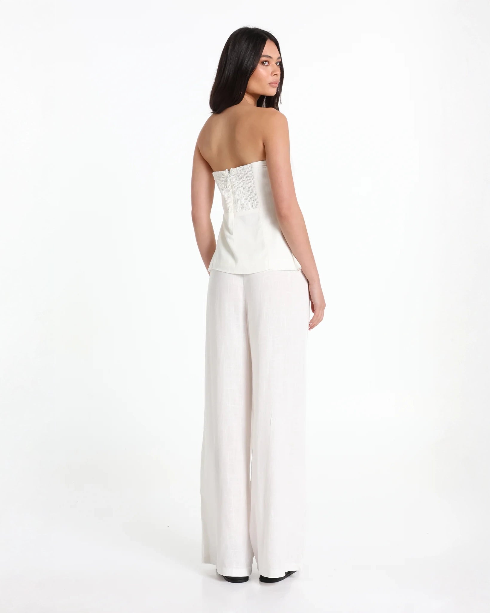 Lost in Lunar Sabrene Linen Top & Ginny Trousers in White