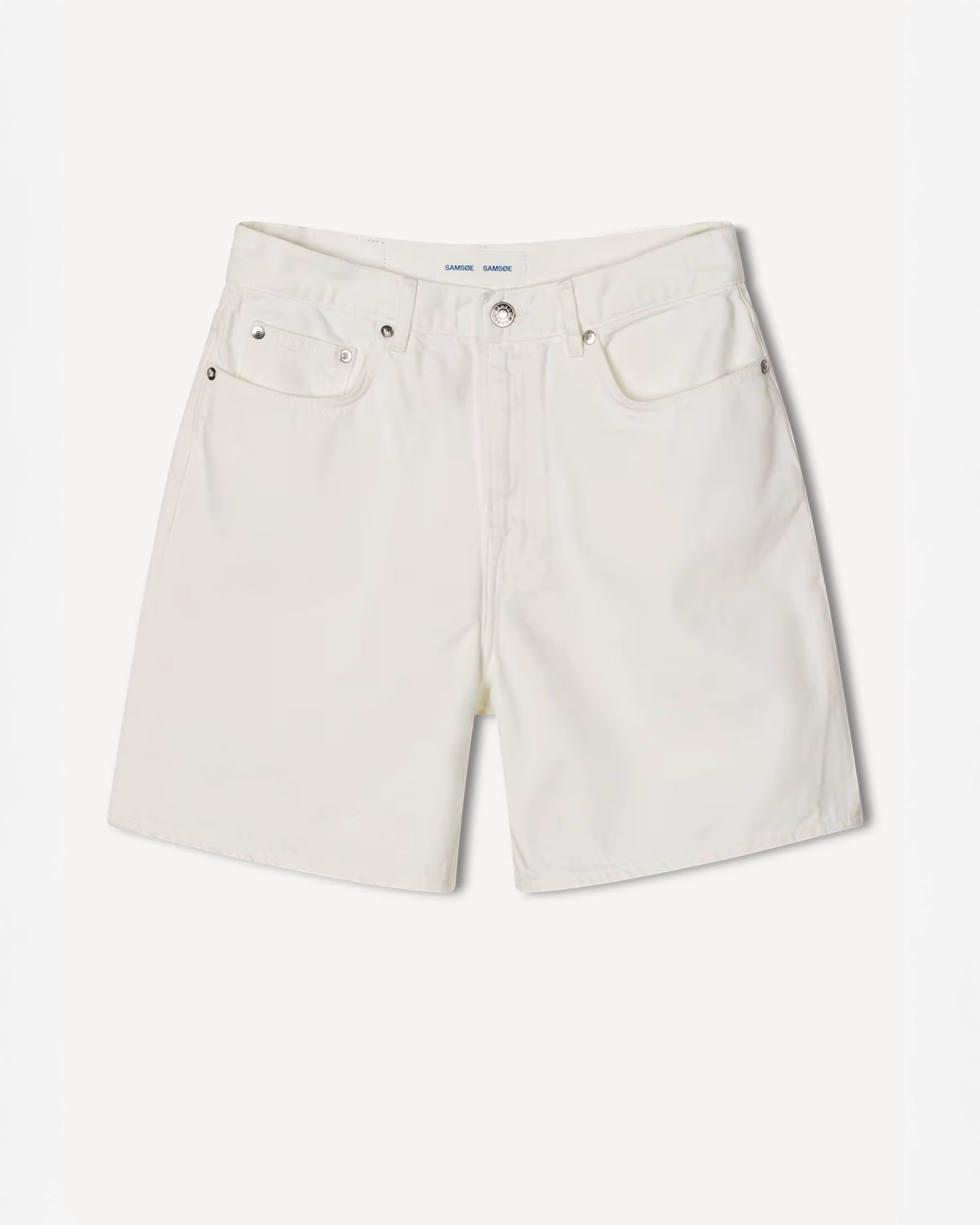 White denim shorts