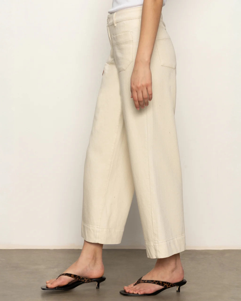 Beige wide-leg 100% cotton pants by Sanctuary