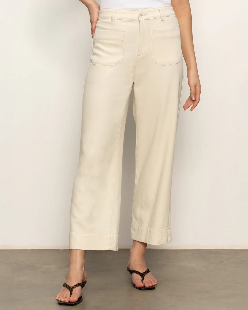 Beige wide-leg 100% cotton pants by Sanctuary