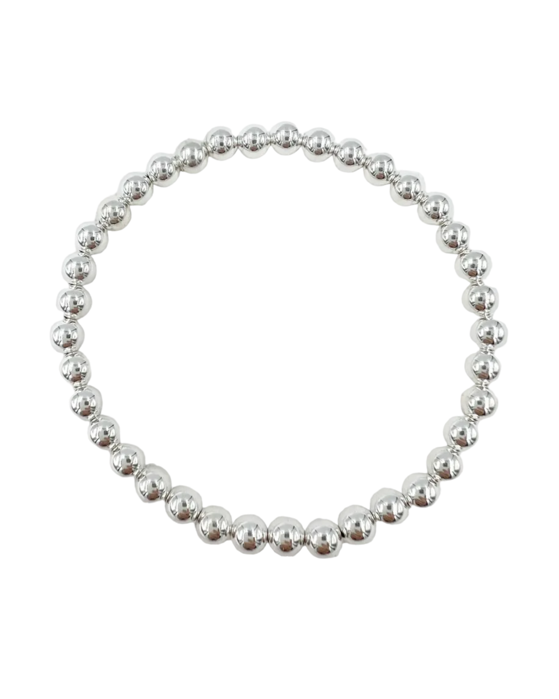 Saskia De Vries Jewellery 5mm Silver Leave On Bracelet