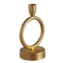 Load image into Gallery viewer, Brass Donut Candleholder Small
