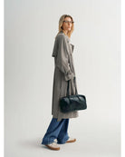 light grey midi trench coat