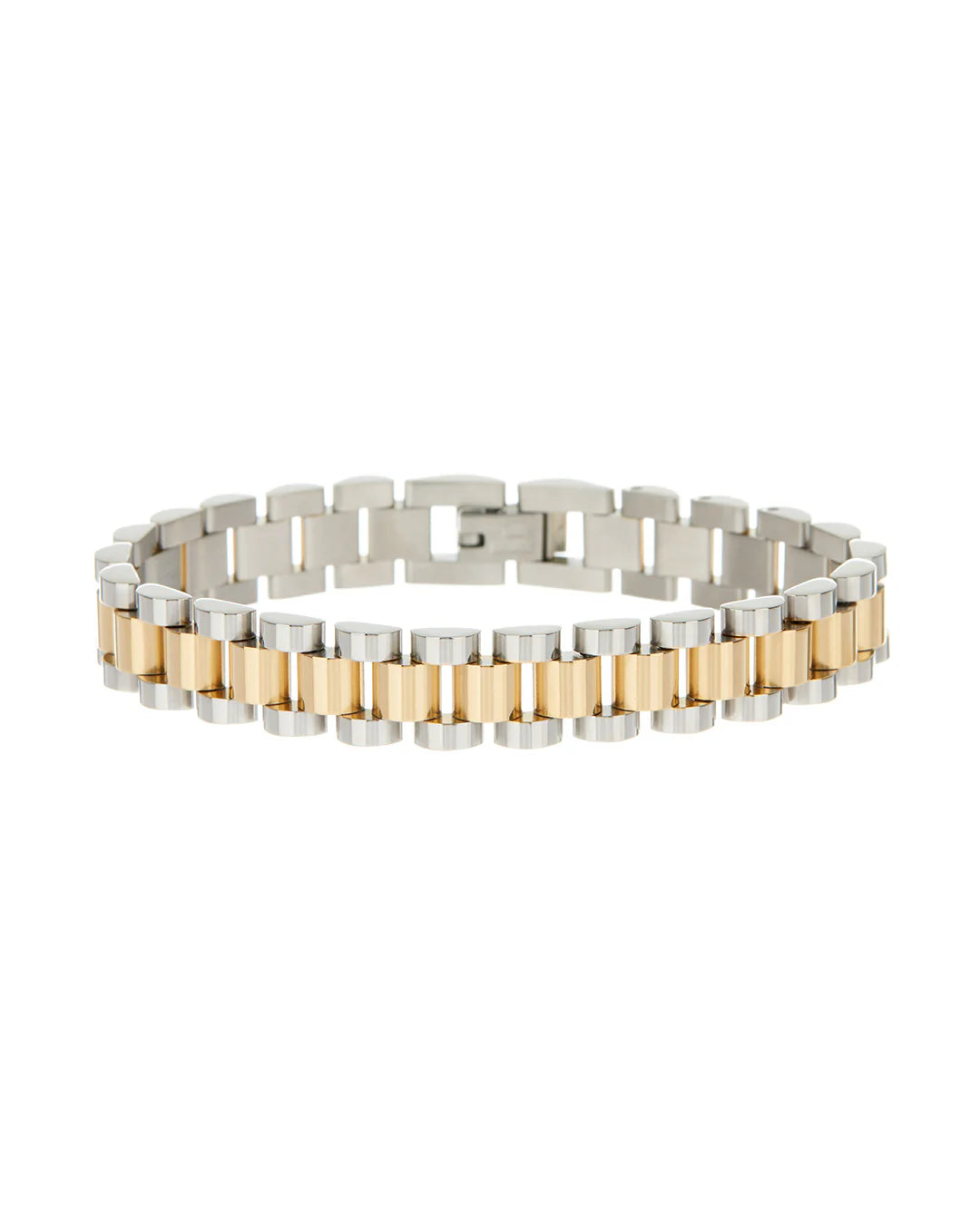 two toned bracelet with silver and gold