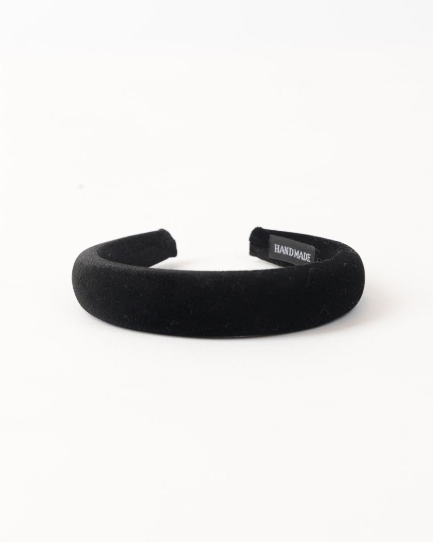 velvet headband in black