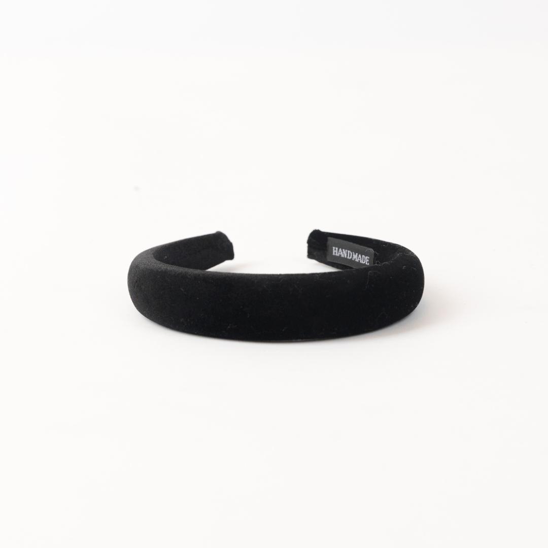 velvet headband in black