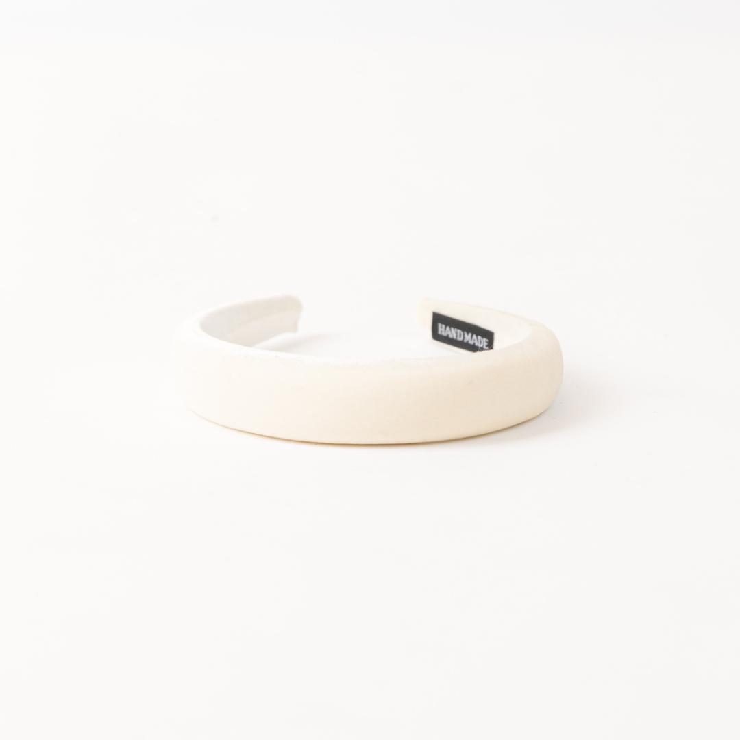 velvet headband in white