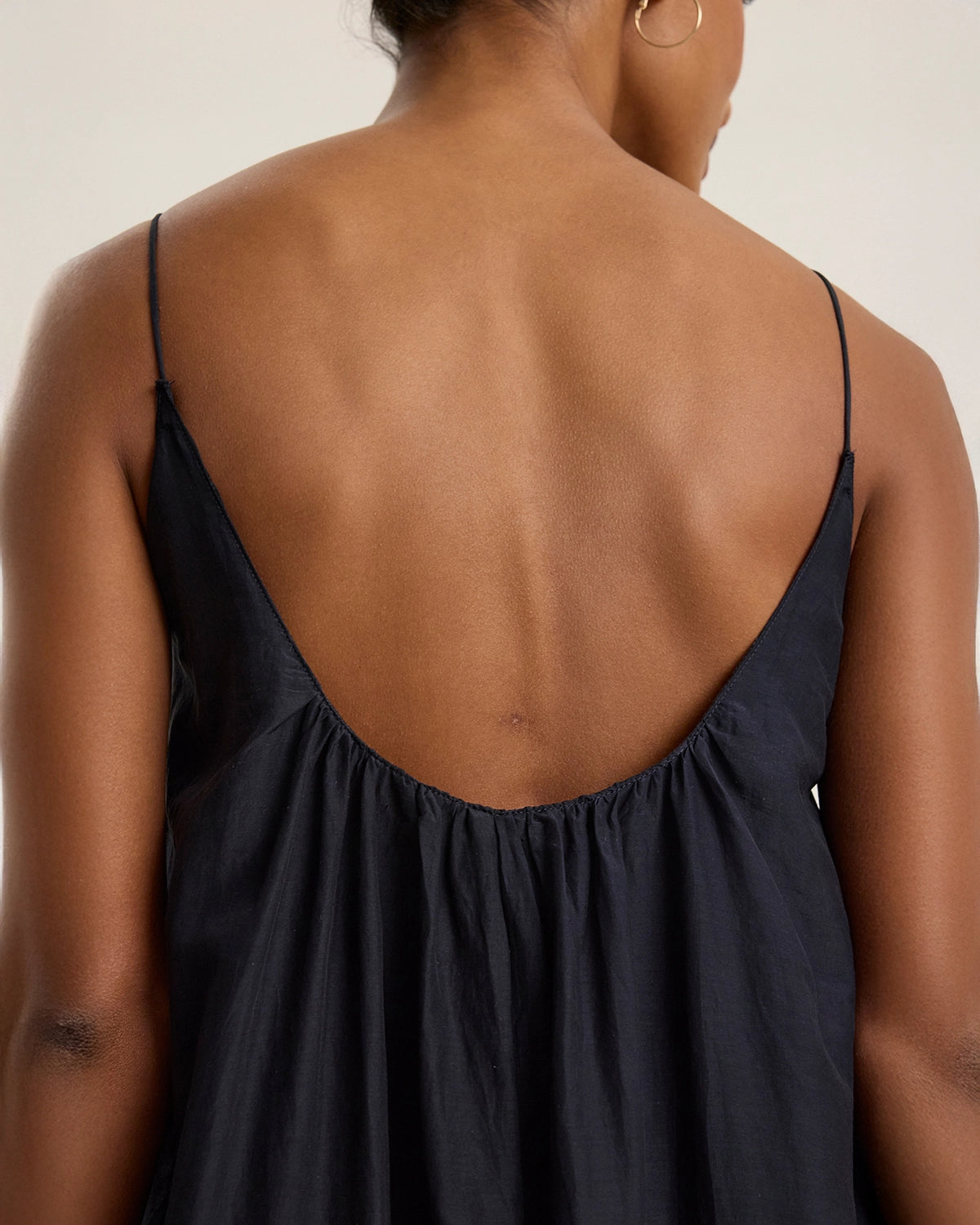 Cotton Voile Dress in Navy Blue by Velvet