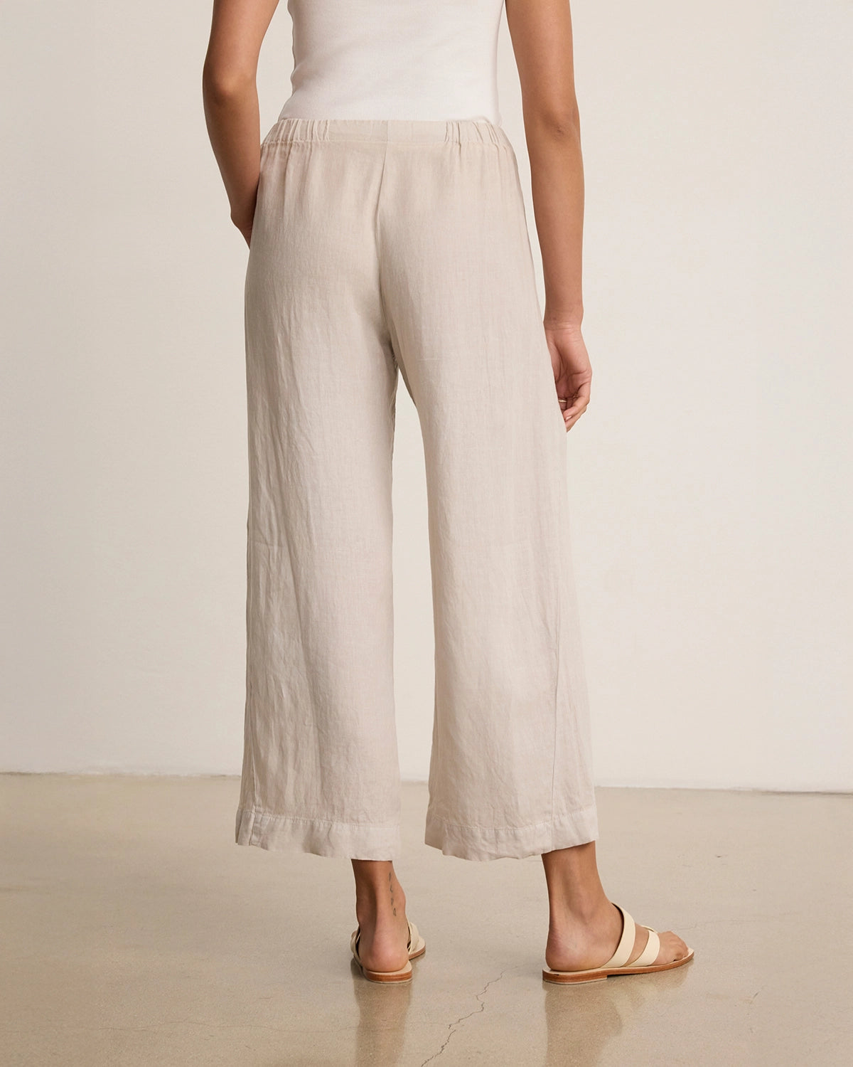 Lightweight 100% Linen Pants with elastic waist by Velvet