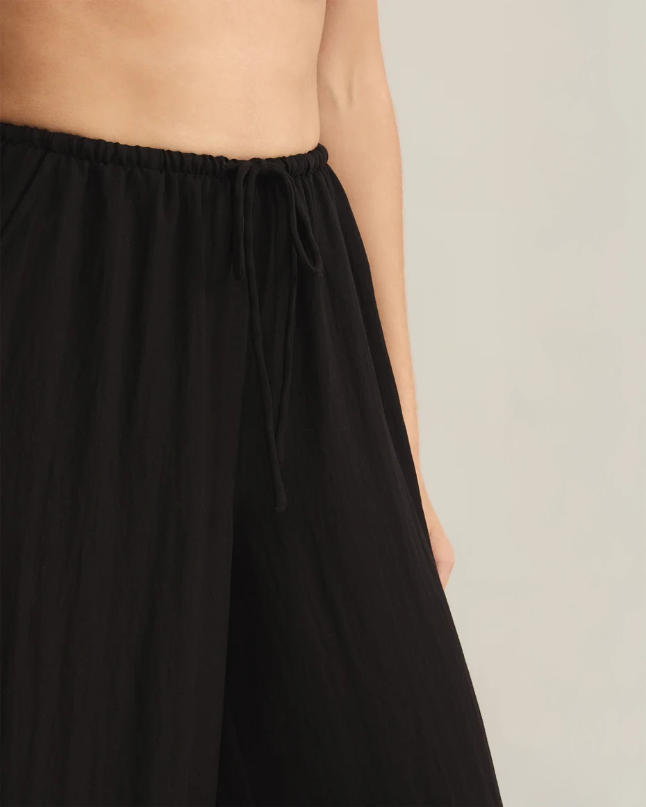 Textured Wide Leg Trousers in Black by Z Supply
