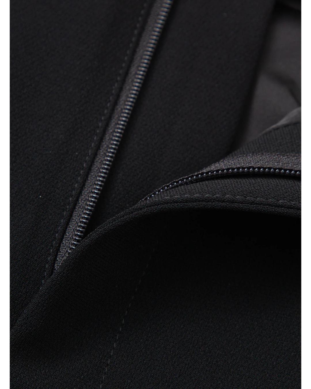 black midi a-line skirt