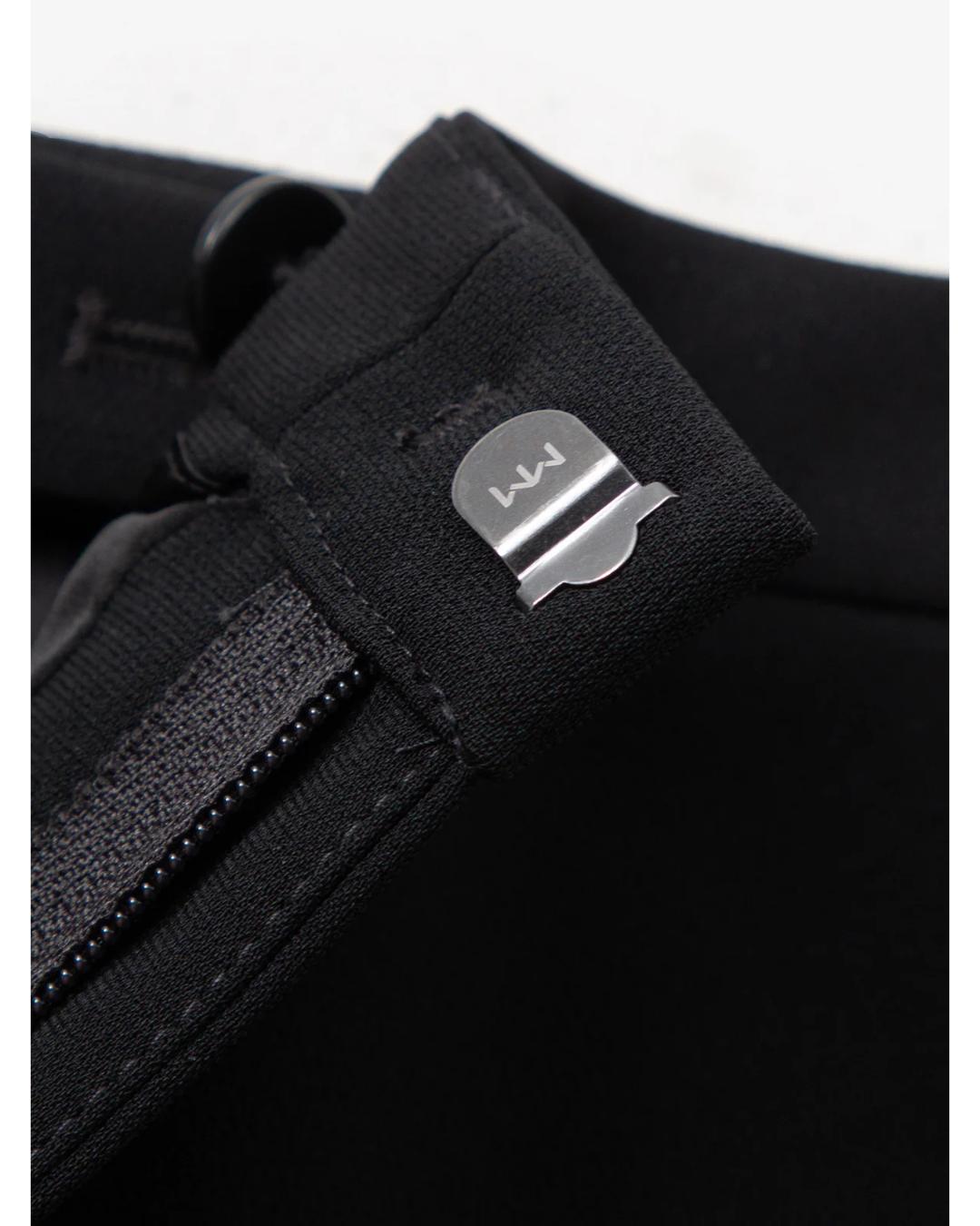 black midi a-line skirt