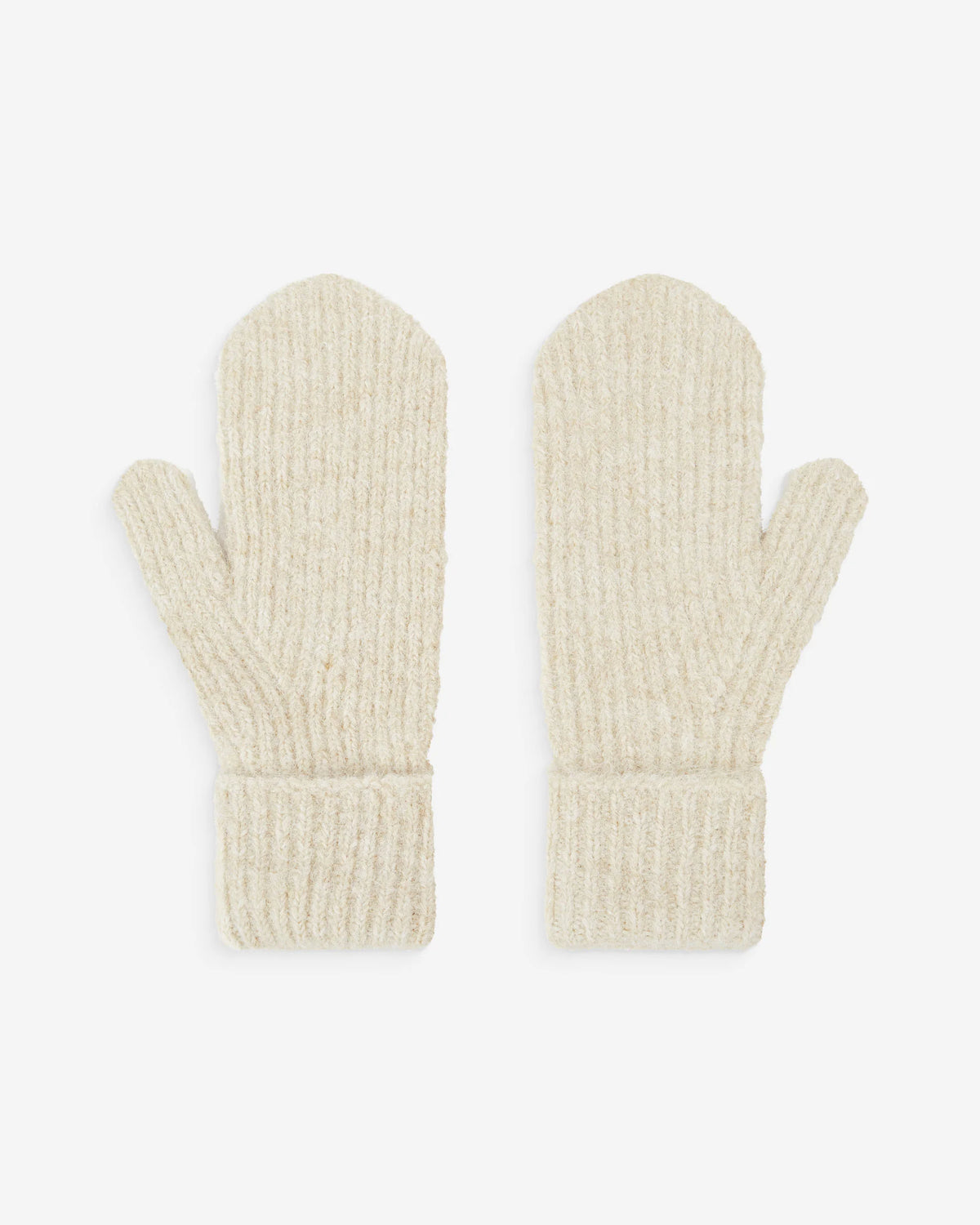 beige knit mittens