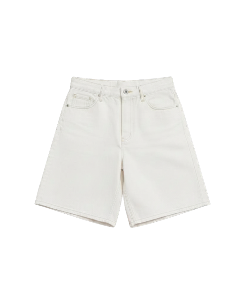 long white denim shorts