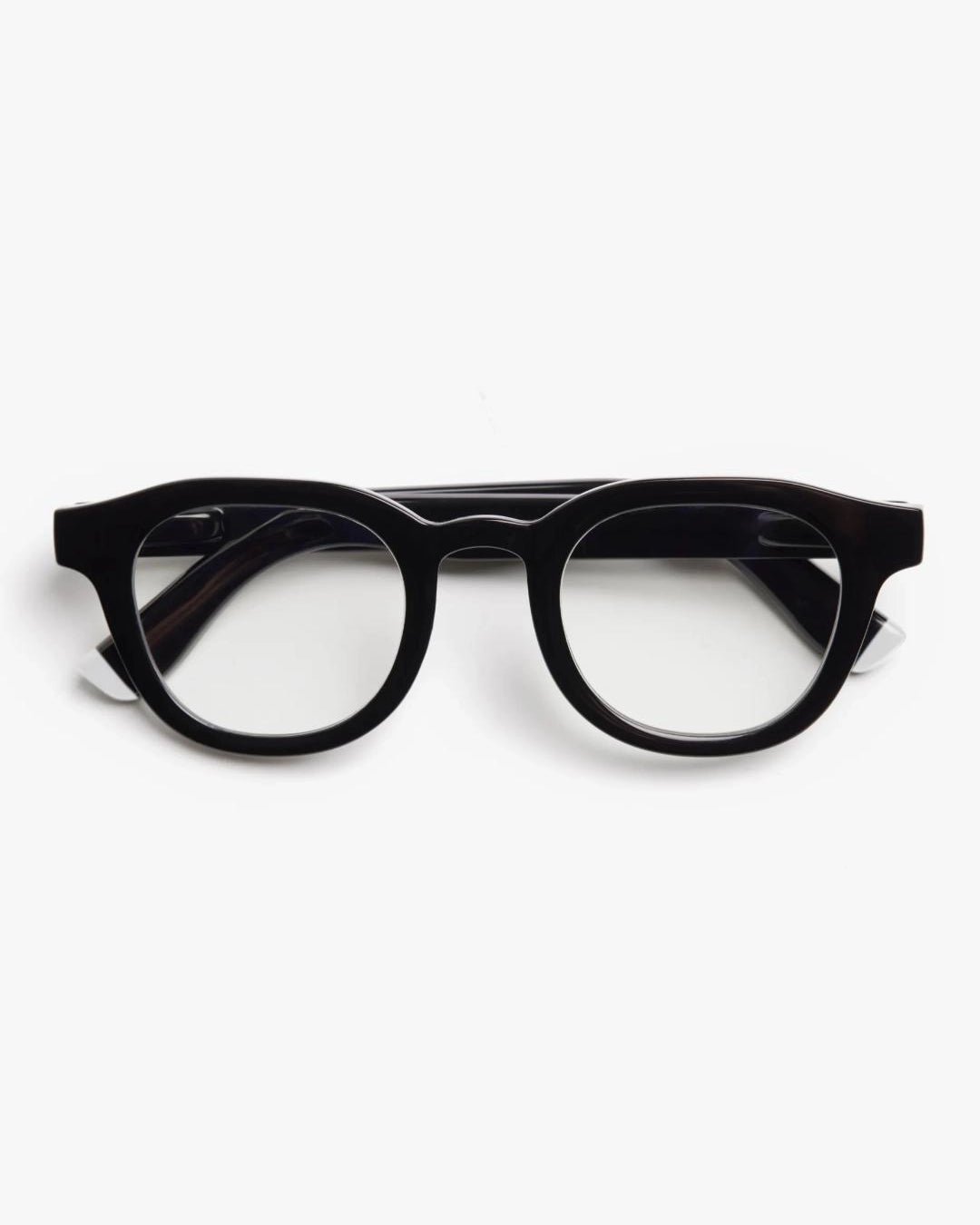 a pair of black bold framed eyeglasses for blue light by Barner