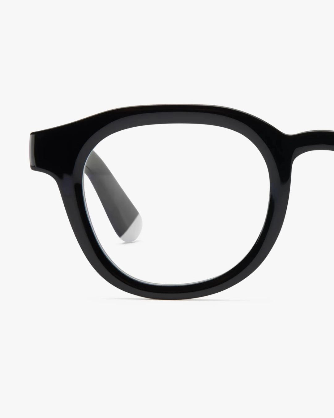a pair of black bold framed eyeglasses for blue light by Barner