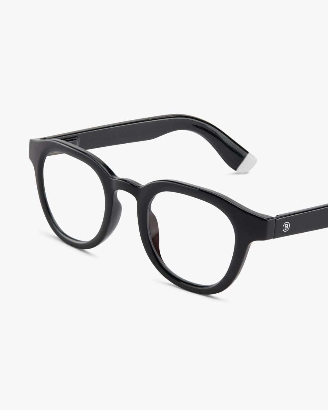a pair of black bold framed eyeglasses for blue light by Barner