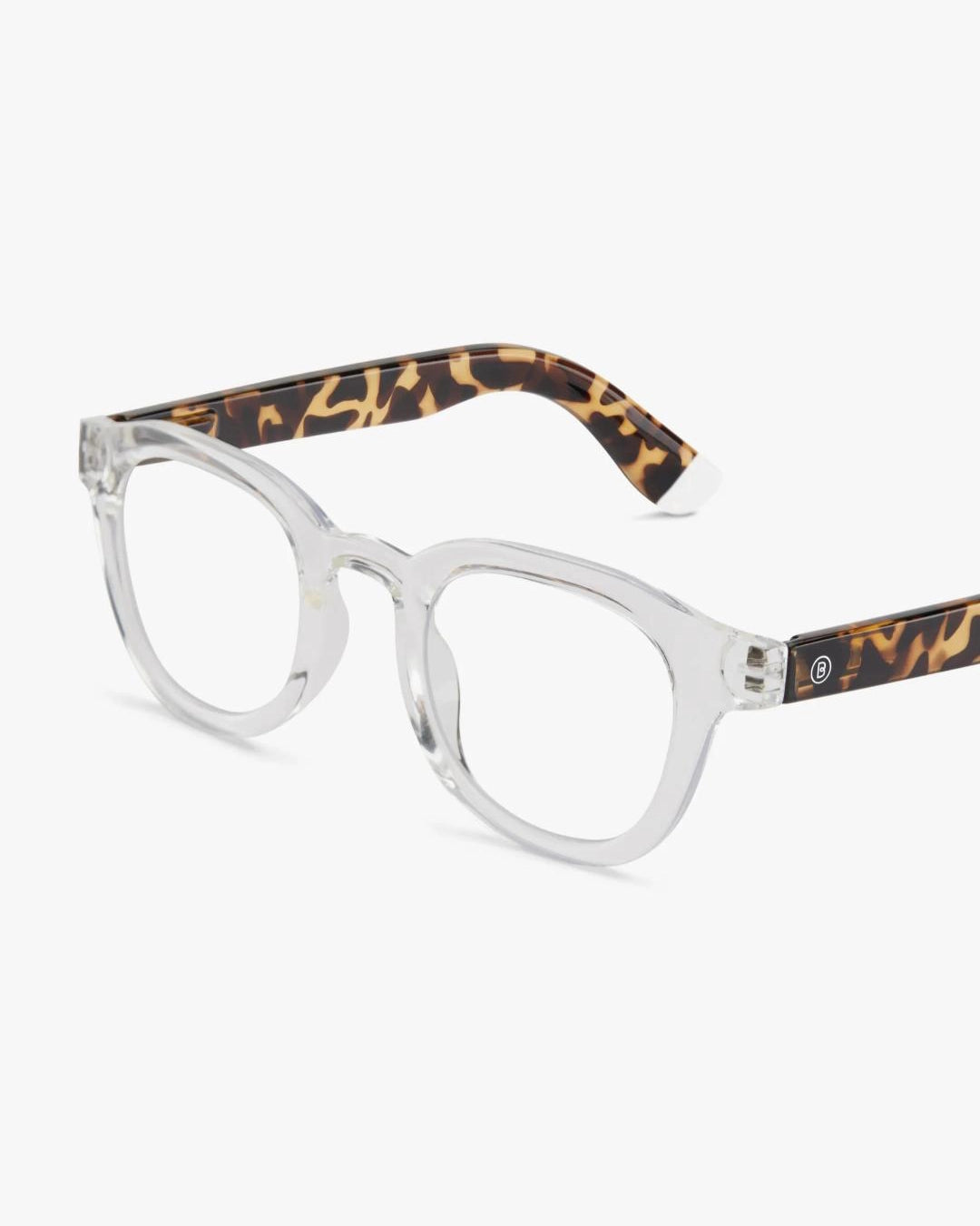 a pair of clear bold framed eyeglasses for blue light by Barner