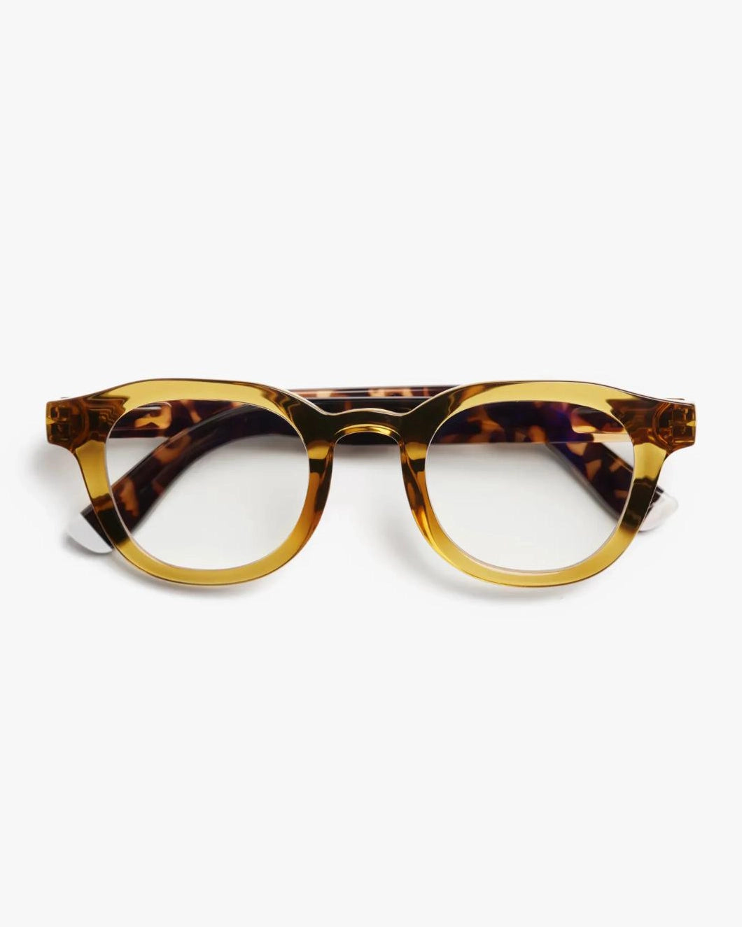 a pair of tortoiseshell round framed eyeglasses for blue light by Barner