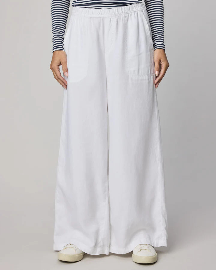 wide leg palazzo pant in white