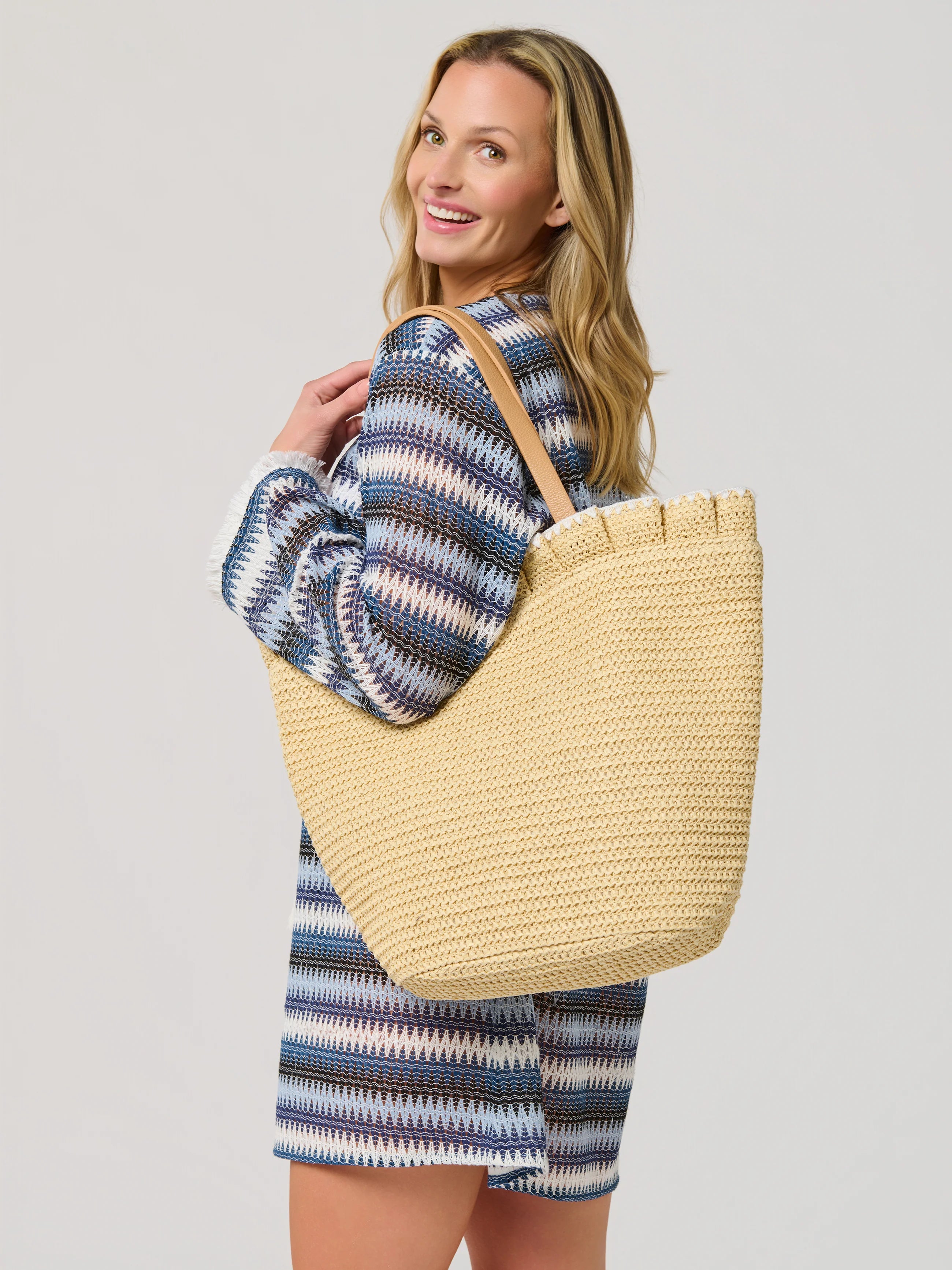 large tan coloured tote bag