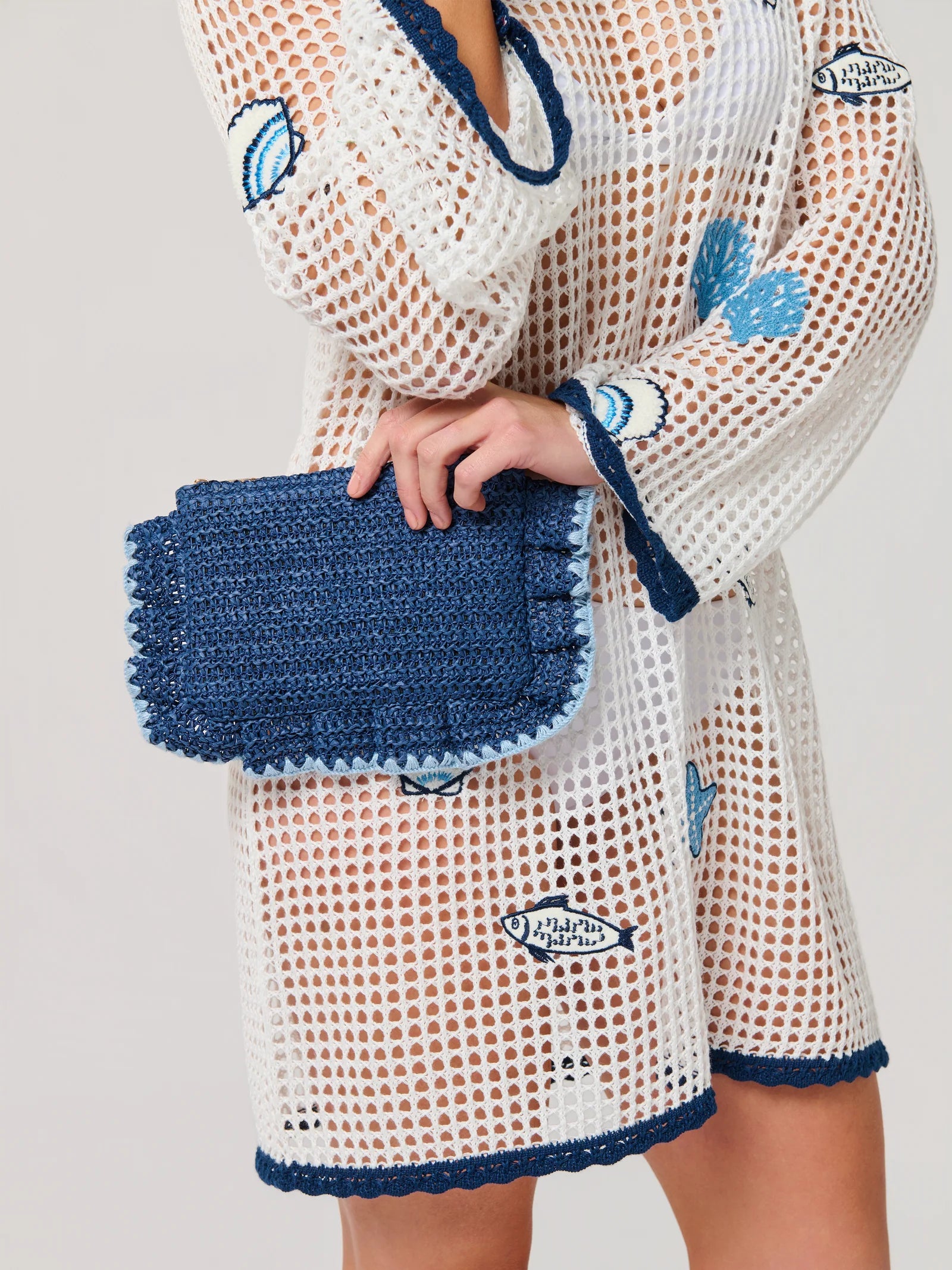 blue zip pouch
