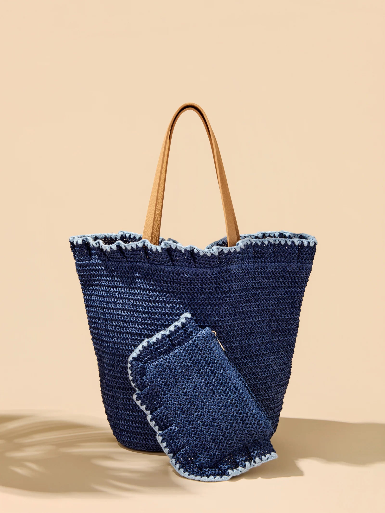 blue zip pouch
