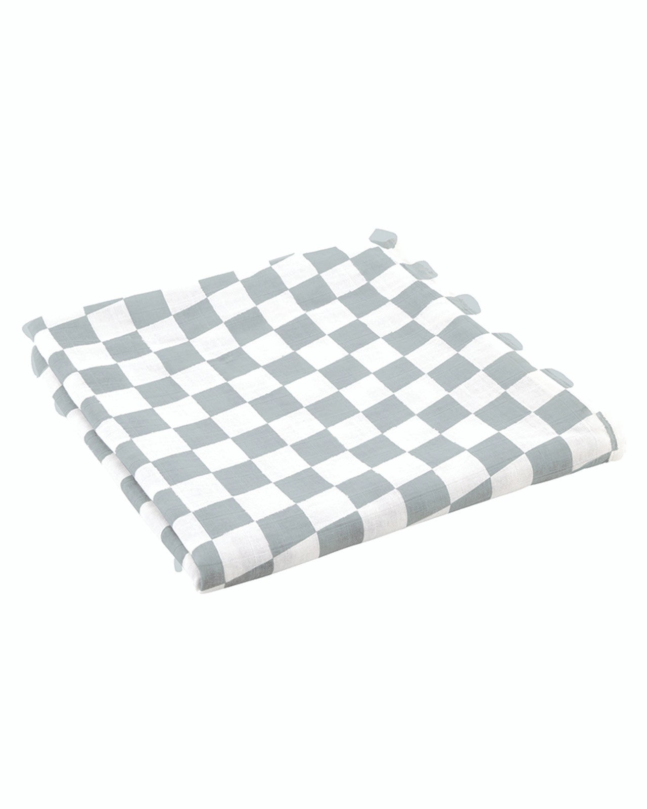 a picture of a baby swaddlle blanket with checkered print on it