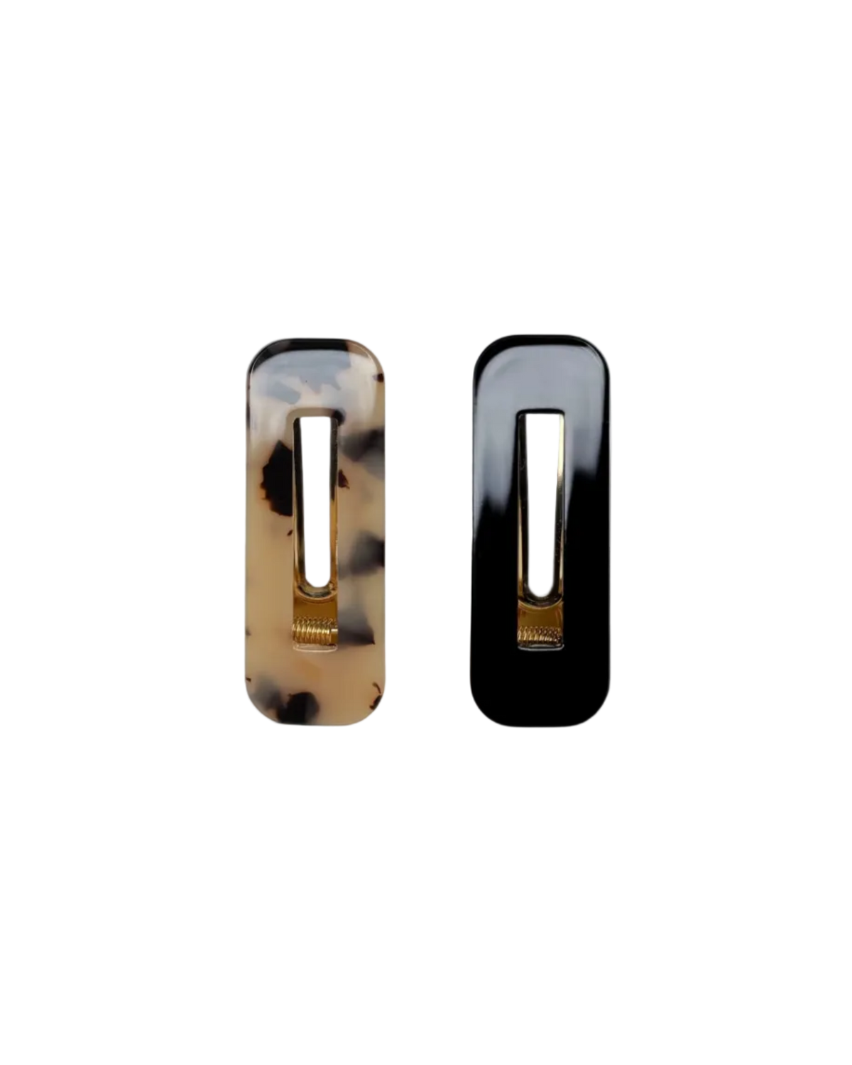 barrette slips in tortoise and black