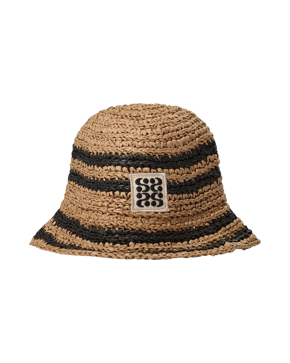 straw hat in natural and black
