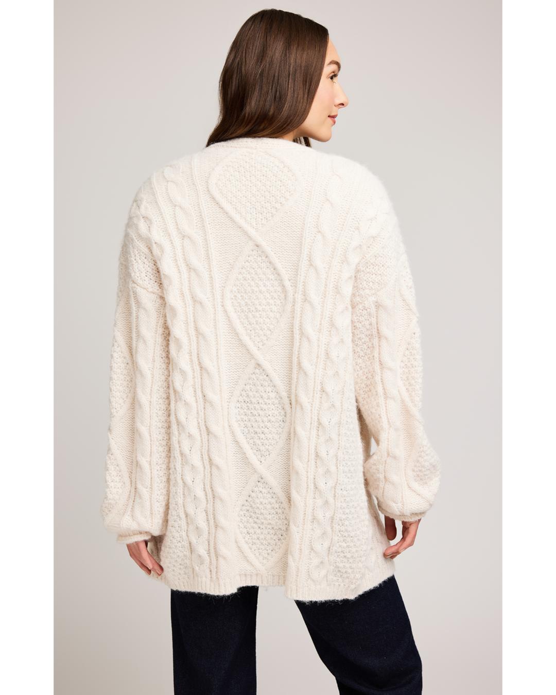 cream knit cardigan