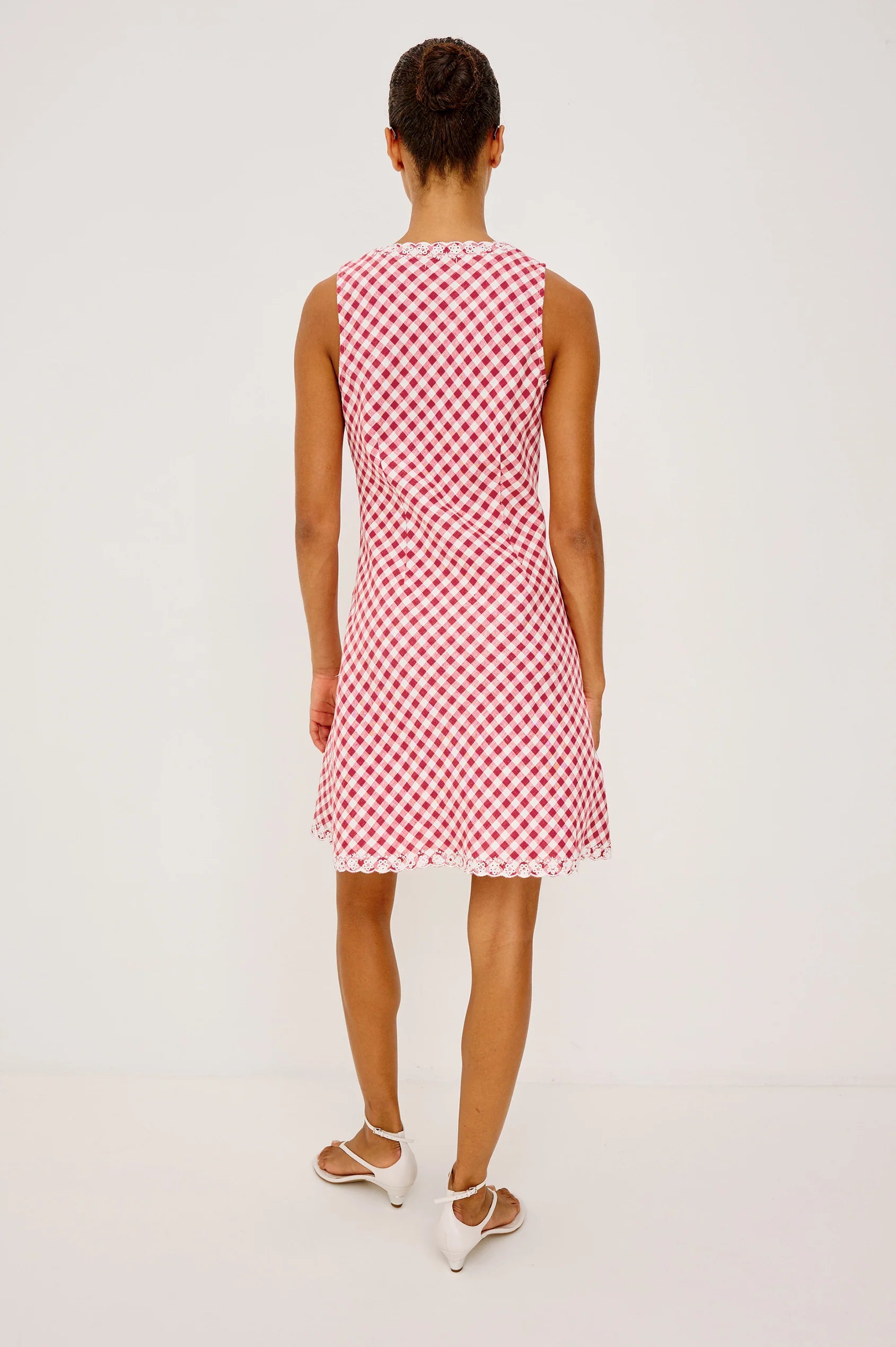 mini dress in red check