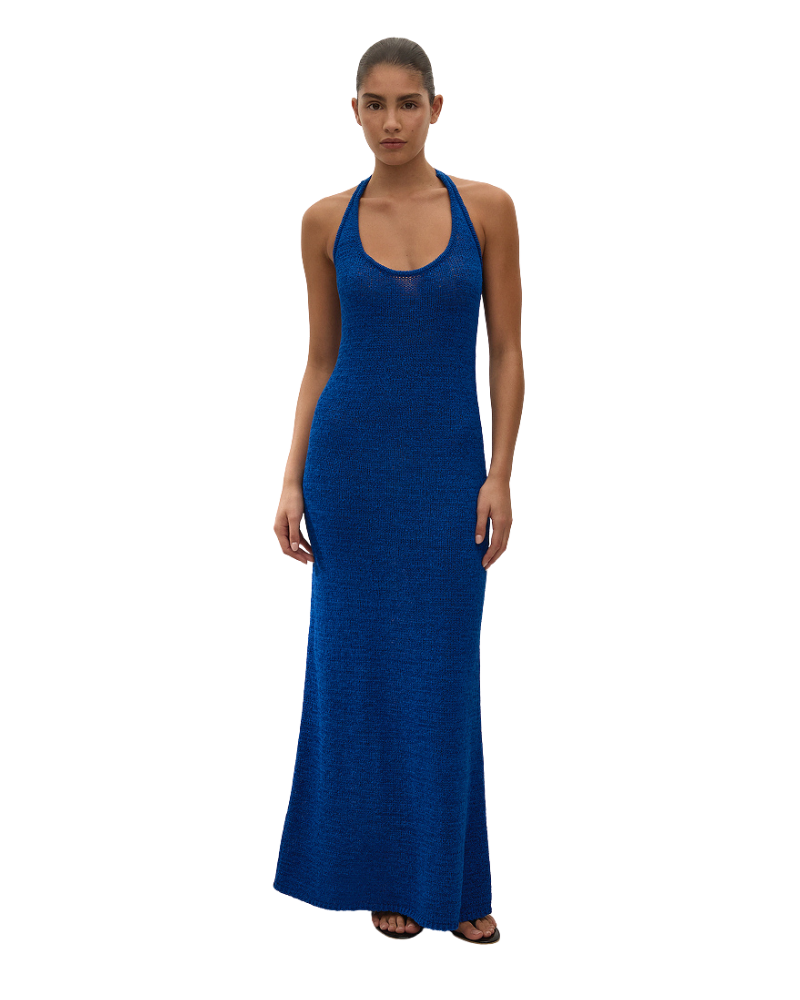 maxi dress in cobalt blue