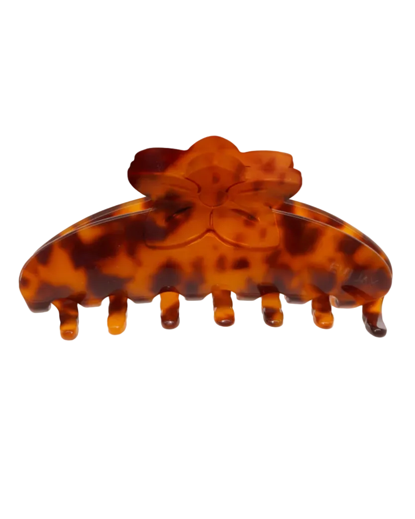 tortoise clip with flower design