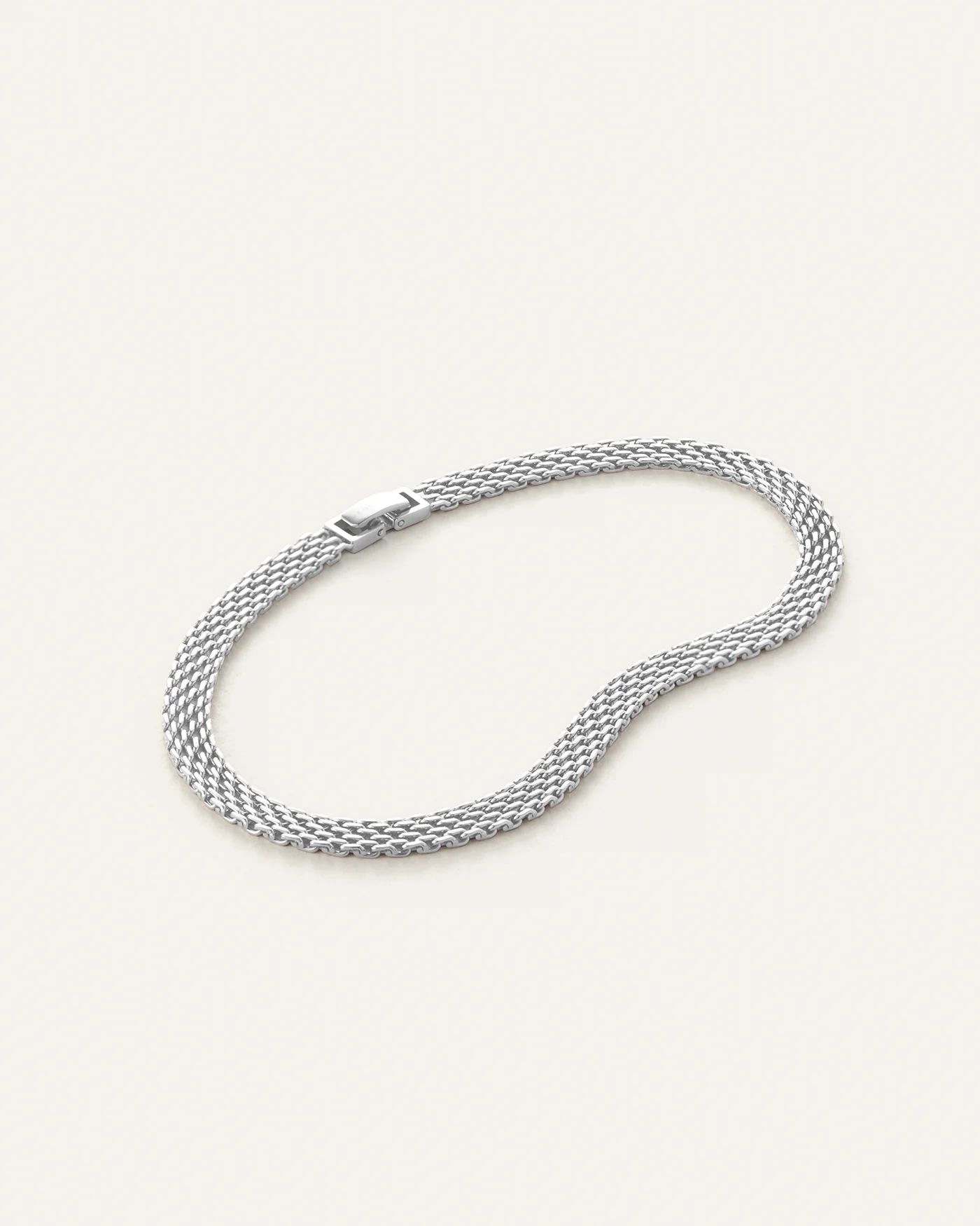 silver thick anklet