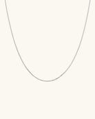 silver box chain necklace